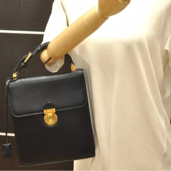 Authentic Salvatore Ferragamo 2Way Shoulder Hand Bag Leather Black - Picture 16 of 16